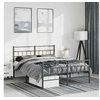 Image de Bedframe met hoofd- en voeteneinde metaal zwart 135x190 cm355676