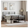 Image de Bedframe met hoofd- en voeteneinde metaal zwart 140x200 cm355678