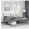 Image de Bedframe met hoofd- en voeteneinde metaal zwart 193x203 cm355683
