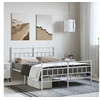 Image de Bedframe met hoofd- en voeteneinde metaal wit 135x190 cm355725