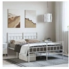 Image de Bedframe met hoofd- en voeteneinde metaal wit 150x200 cm355728