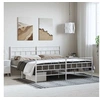 Image de Bedframe met hoofd- en voeteneinde metaal wit 183x213 cm355731