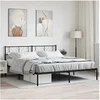 Image de Bedframe met hoofdbord metaal zwart 180x200 cm372183