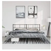 Image de Bedframe met hoofdbord metaal zwart 183x213 cm372184