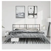 Image de Bedframe met hoofdbord metaal zwart 193x203 cm372185