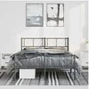 Image de Bedframe met hoofd- en voeteneinde metaal zwart 135x190 cm372196
