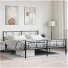 Image de Bedframe met voetbord zonder matras metaal zwart 180x200 cm372201