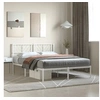 Image de Bedframe met hoofdbord metaal wit 120x200 cm372226