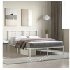 Image de Bedframe met hoofdbord metaal wit 140x200 cm372229