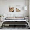 Image de Bedframe met hoofdbord metaal wit 183x213 cm372233
