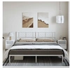 Image de Bedframe met hoofdbord metaal wit 193x203 cm372234