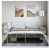 Image de Bedframe met hoofd- en voeteneinde metaal wit 193x203 cm372252
