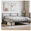 Image de Bedframe met hoofdbord metaal zwart 140x190 cm372277