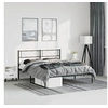 Image de Bedframe met hoofdbord metaal zwart 150x200 cm372279