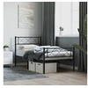 Image de Bedframe met hoofd- en voeteneinde metaal zwart 107x203 cm372291