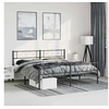 Image de Bedframe met hoofd- en voeteneinde metaal zwart 183x213 cm372300