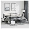 Image de Bedframe met hoofd- en voeteneinde metaal zwart 193x203 cm372301