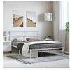 Image de Bedframe met hoofdbord metaal wit 135x190 cm372325
