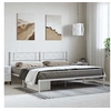 Image de Bedframe met hoofdbord metaal wit 193x203 cm372332