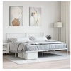 Image de Bedframe met hoofdbord metaal wit 200x200 cm372333