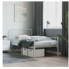 Image de Bedframe met hoofd- en voeteneinde metaal wit 107x203 cm372340