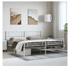 Image de Bedframe met hoofd- en voeteneinde metaal wit 183x213 cm372349