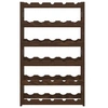 Image de Casier à bouteilles pour 30 bouteilles marron bois pin solide
