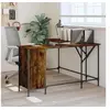 Image de Bureau, Table d'Ordinateur avec Rangement, Bureau d'Ordinateur avec Pieds, Table d'Ecriture Chambre, Industriel, 837599