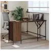 Image de Bureau chêne marron 141x141x75 cm bois d ingénierie