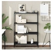 Image de Bibliothèque à 4 niveaux noir 80x30x120 cm bois d'ingénierie 837672