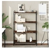 Image de Bibliothèque 4 niveaux chêne fumé 80x30x120cm bois d'ingénierie837674