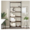 Image de Boekenkast 6-laags 80x30x188 cm bewerkt hout gerookt eikenkleur837684