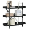 Image de Bibliothèque à 3 niveaux noir 100x33x108,5 cm bois d'ingénierie837687