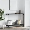 Image de Table console noir 101x30,5x75 cm bois d'ingénierie 837702