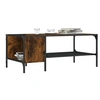 Image de Table basse avec support chêne fumé 100x51x40cm bois ingénierie