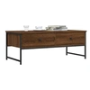 Image de Table basse chêne marron 101x49x39,5 cm bois d'ingénierie 837741