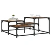 Image de Table basse chêne fumé 87,5x87,5x40cm bois d'ingénierie 837744