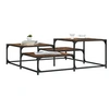 Image de Table basse chêne fumé 107x107x40 cm bois d'ingénierie 837754