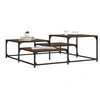 Image de Table basse chêne marron 107x107x40 cm bois d'ingénierie 837756