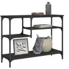 Image de Table console avec étagères noir 100x35x75 cm 837782