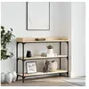 Image de Table console avec étagères chêne sonoma 100x30x80 cm 837808