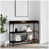 Image de Table console avec étagères chêne fumé 100x30x80 cm 837809