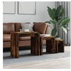 Image de Tables basses gigognes 3 pcs chêne fumé bois d ingénierie