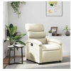 Image de Fauteuil Inclinable, Chaise de Relaxation avec Dossier, Siège avec Repose-pied, Fauteuil TV de Salon, Moderne, Crème 371714