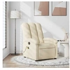 Image de Fauteuil de massage inclinable Crème Tissu
