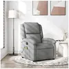 Image de Fauteuil de massage inclinable Gris clair Tissu