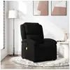 Image de Fauteuil de massage inclinable Noir Tissu