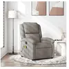 Image de Fauteuil de massage inclinable Taupe Tissu