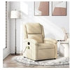 Image de Fauteuil de massage inclinable Crème Tissu