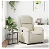 Image de Fauteuil inclinable de massage Crème Similicuir